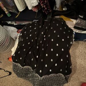 Black and silver lehenga